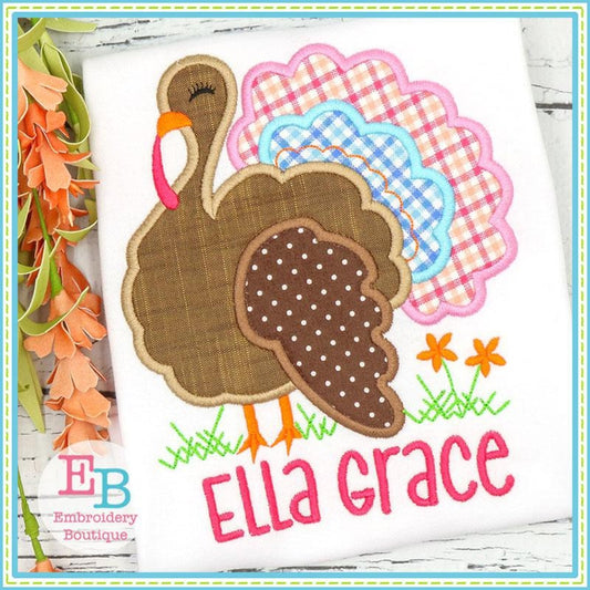 Sassy Turkey Satin Applique, Applique