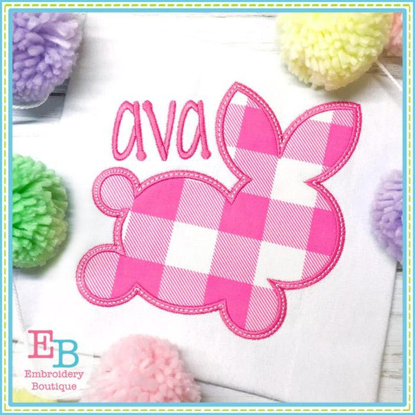 Bunny Silhouette 2 Satin Applique, Applique