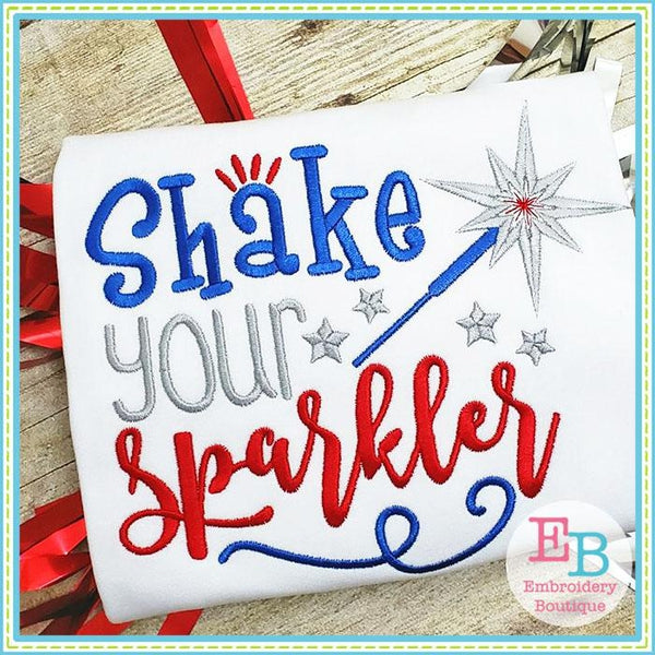 Shake Your Sparkler Embroidery, Embroidery