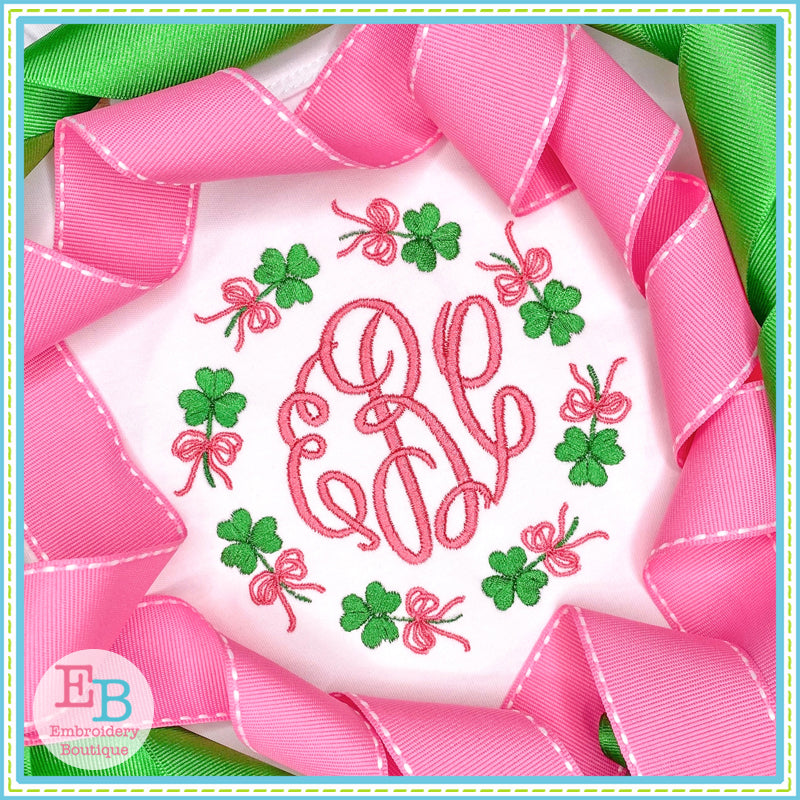 Shamrock Bow Embroidery Frame, Embroidery