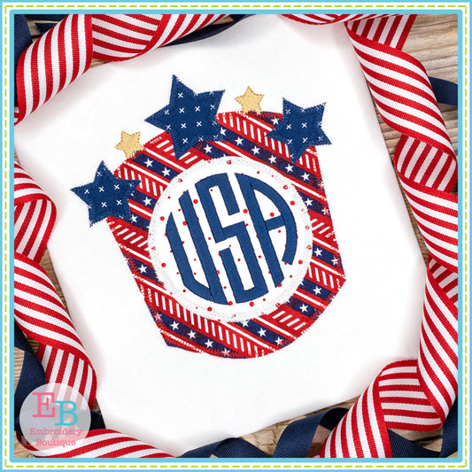Shield Stars Applique, Applique