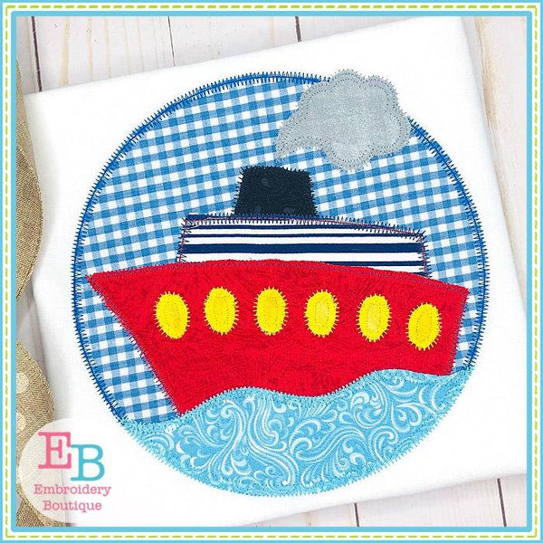 Ship Circle Zigzag Applique, Applique