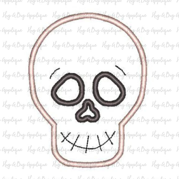 Skeleton Smile Applique Design, Applique