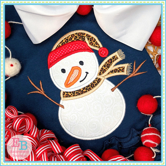 Snowman Satin Stitch Applique, Applique