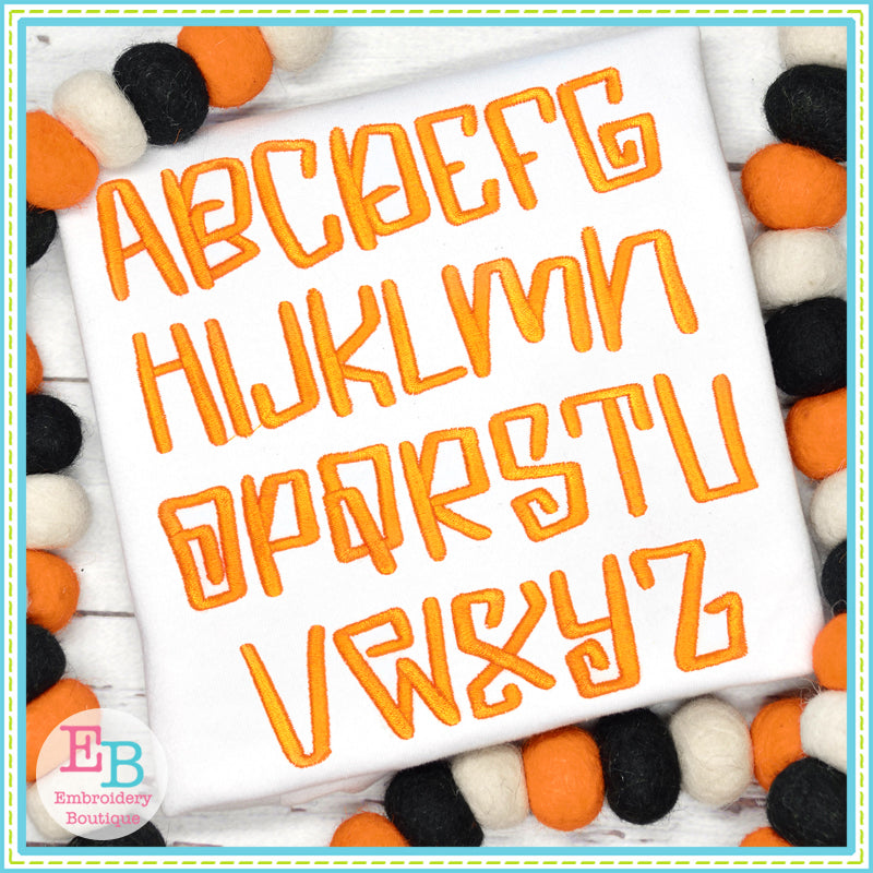 Spooky Embroidery Font, Embroidery Font