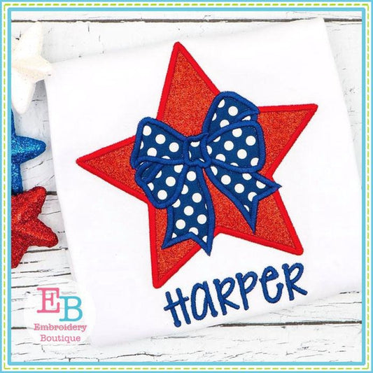 Star Bow 2 Applique, Applique
