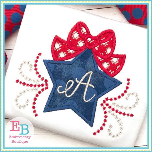 Bow on Star Applique, Applique