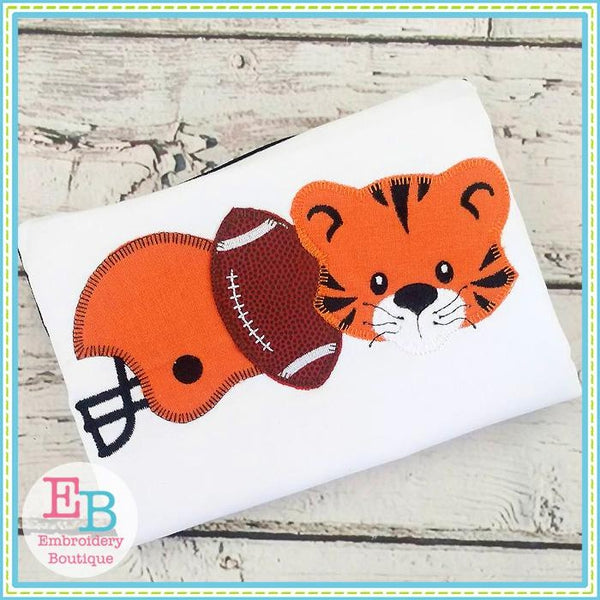 Tiger Helmet Applique, Applique