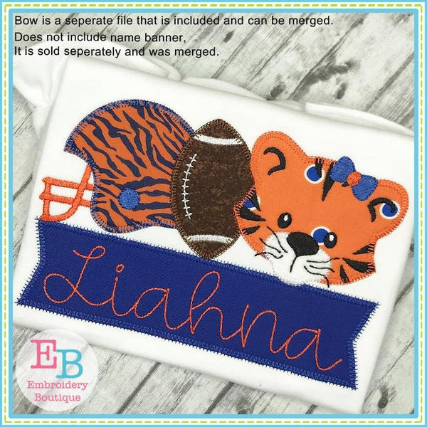 Tiger Helmet Applique, Applique