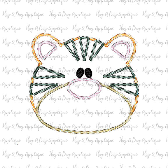 Tiger Zig Zag Stitch Applique, Applique