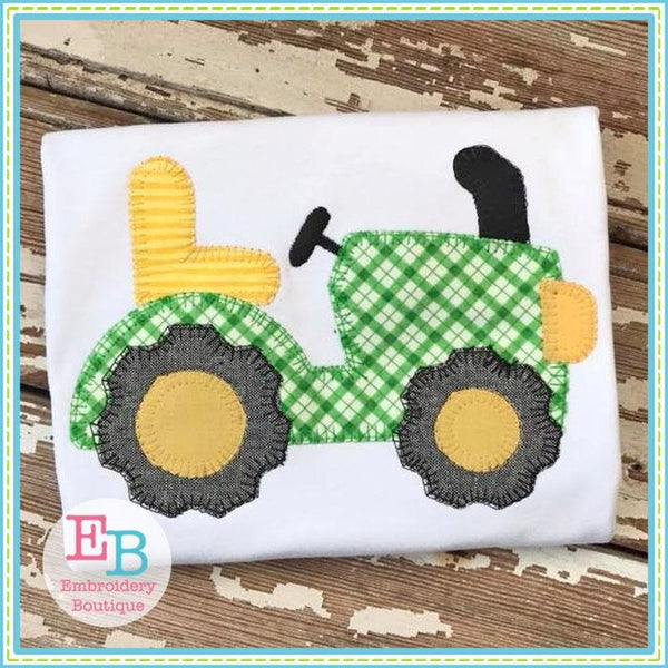 Tractor Blanket Stitch Applique, Applique