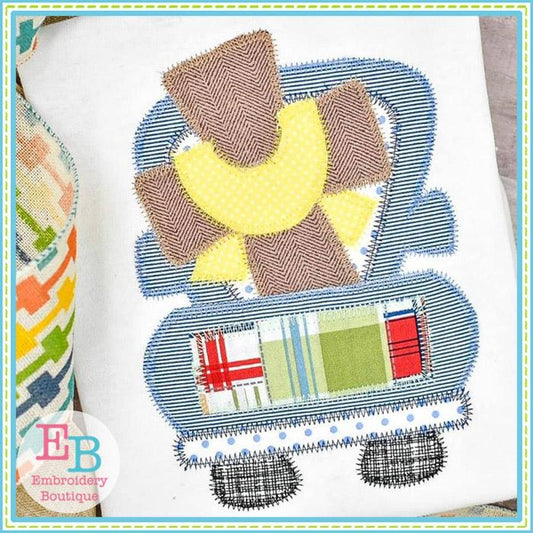 Truck Cross Sash Zigzag Applique, Applique