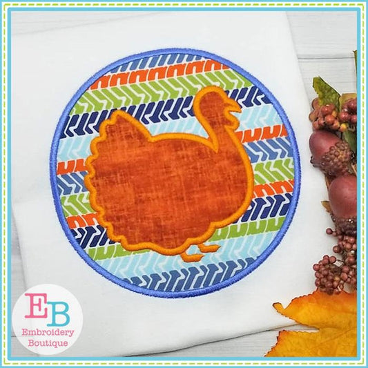 Turkey Circle Patch, Applique