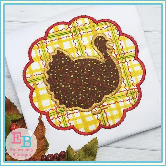 Turkey Scalloped Patch, Applique