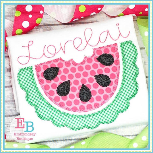 Half Watermelon Zigzag Applique, Applique