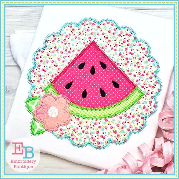 Watermelon Scallop Zigzag Applique, Applique